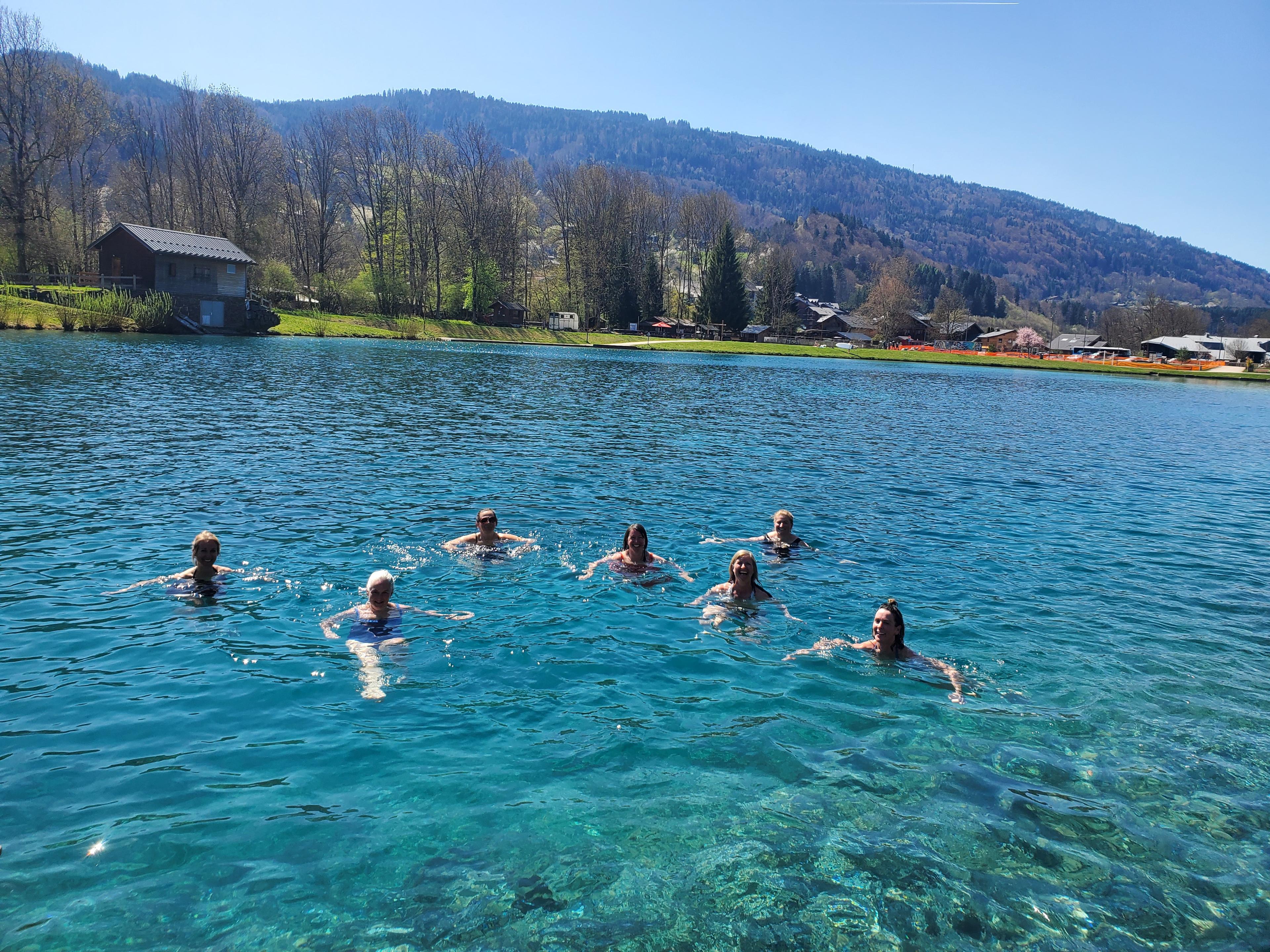 Swimming in the local lakes