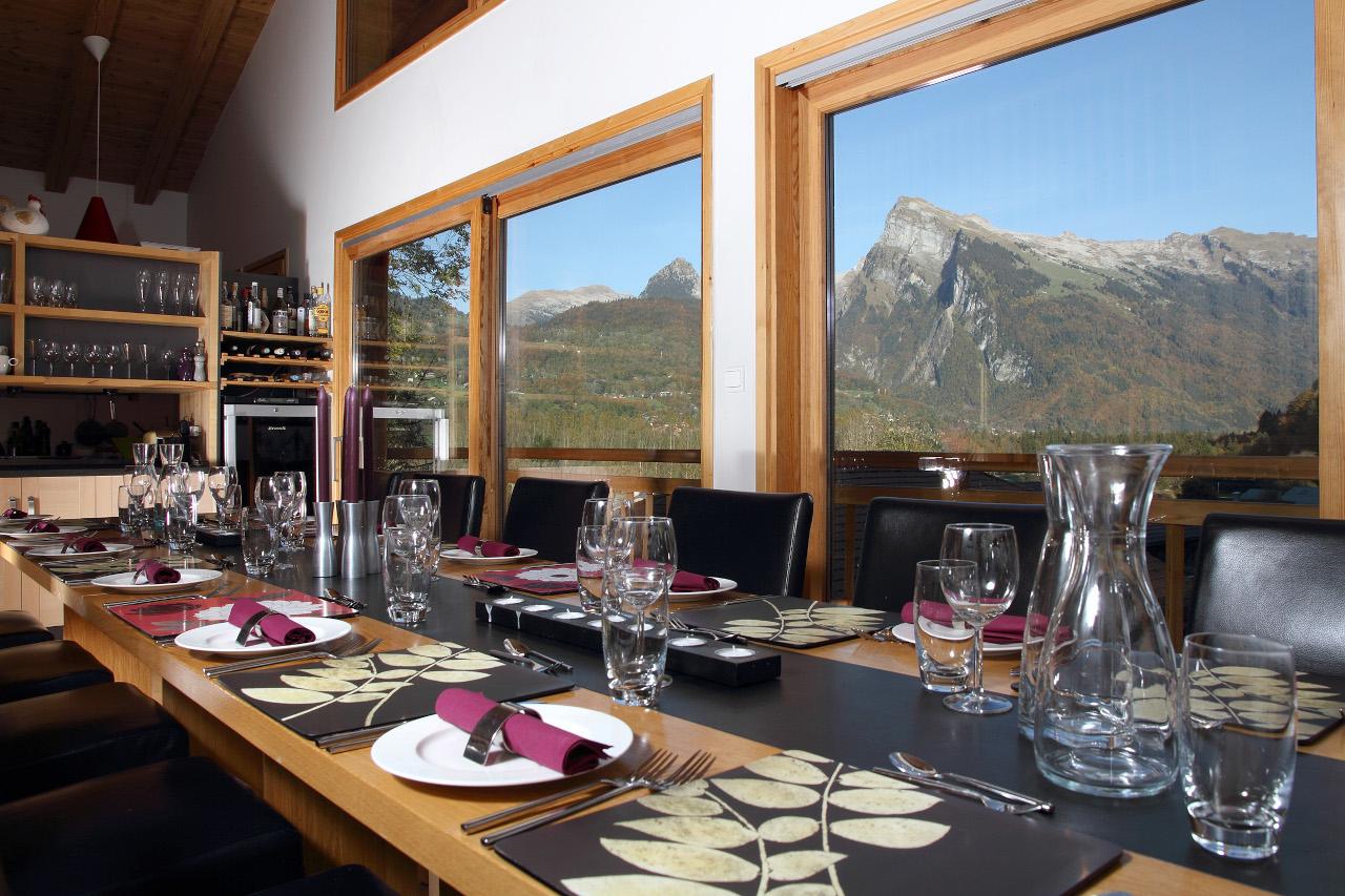 The view of Le Criou from the dining table